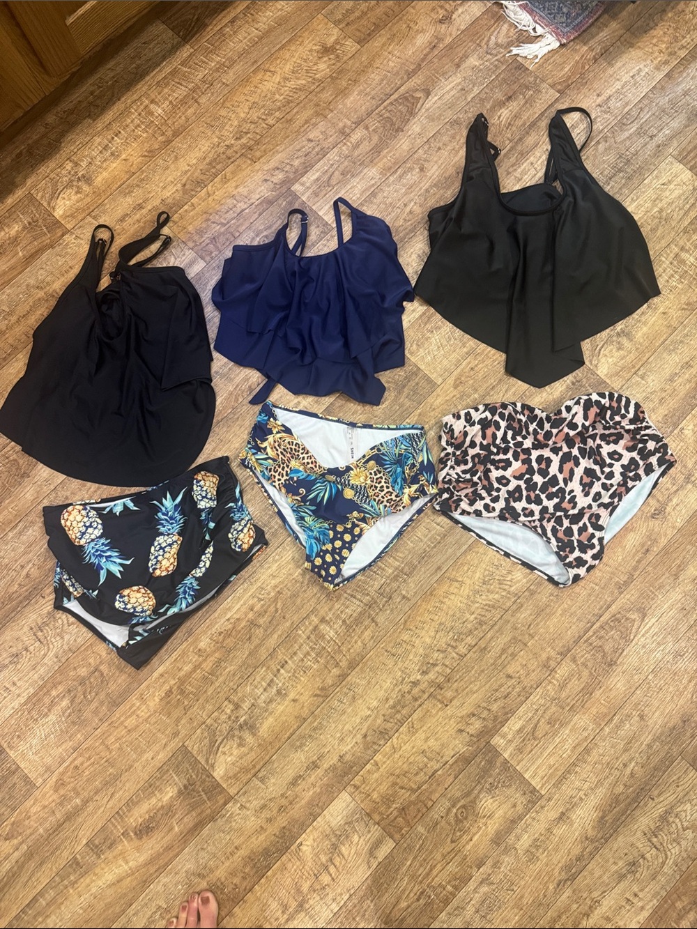 Mix & Match High-Waist Swim Set - Black, Navy & Animal Prints